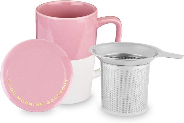 Everlee tea mug with infuser-strainer-Rainbow